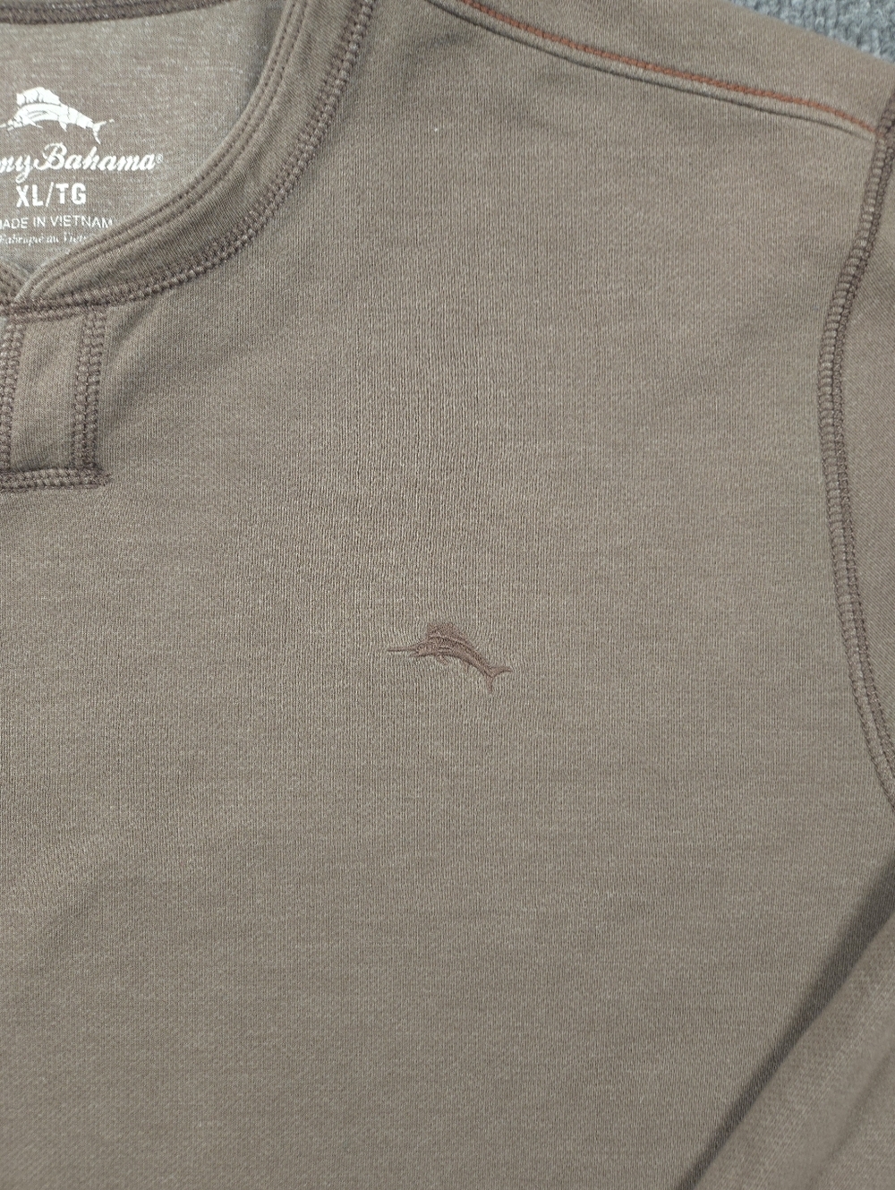 Tommy Bahama Mens XL Brown Abaco Pullover Sweatshirt Long Sleeve Cotton - Picture 2 of 11